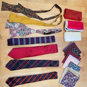 Men’s Neck&Bowtie, Pocket Square Lot (MULTI BRAND)